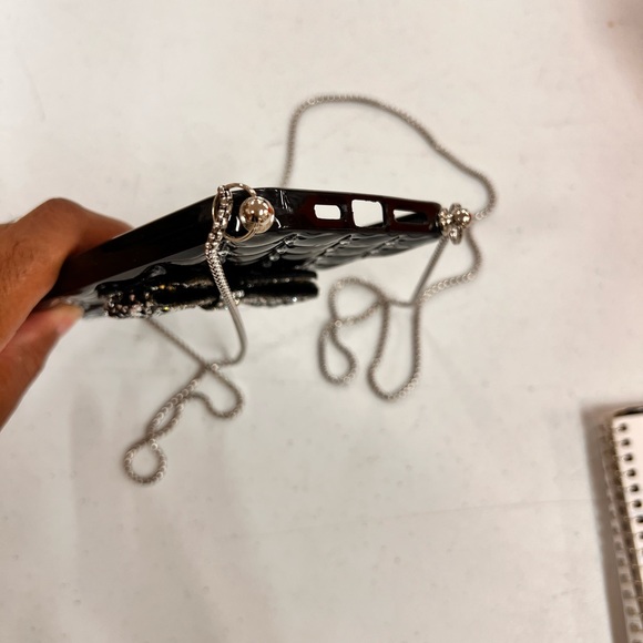 🌹iPhone 13 Pro Max Elegant Black Rhinestone Bow Phone Case - Picture 6 of 7